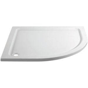 April 1000x800mm Offset Quadrant Shower Tray Right