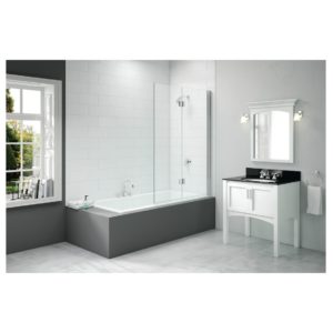 Merlyn 900x1500mm 2-Panel Hinged Bath Screen Right Hand