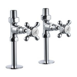 Burlington Straight Radiator Valves Chrome