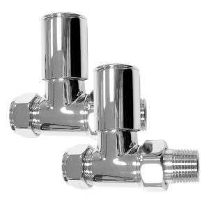 Essential Deluxe Radiator Valves Straight 15mm Chrome