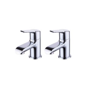 Essential Napo Bath Pillar Taps Chrome