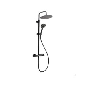 Essential Clever Urban External Thermostatic Shower Matt Black