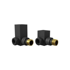 Essential Anthracite Square Corner Radiator Valve Pack