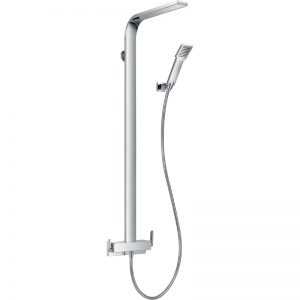 Flova Cascade Shower Column with Manual Mixer & Overhead Shower