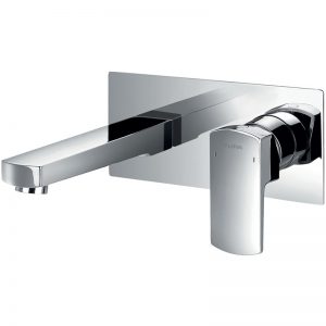 Flova Dekka Wall Mounted Single Lever Basin Mixer with Waste