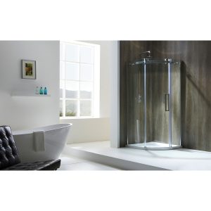 Aquaglass  Frameless 1200x900mm Offset Quadrant RH