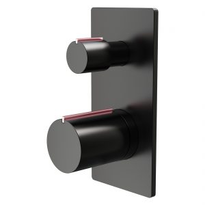 Aquaflow Velar 2 Way Shower Valve Black