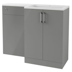 Iona Butler 1100mm Unit, Basin & WC Pack (RH) Grey