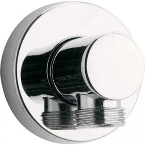 Imex Pura Round Brass Wall Outlet Elbow Chrome