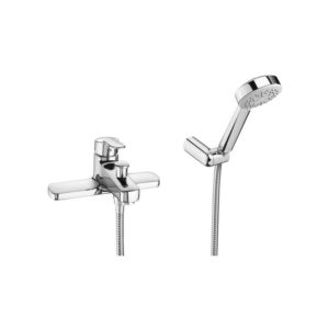 Roca Victoria Deck Mounted Bath Shower Mixer with Kit Chrome